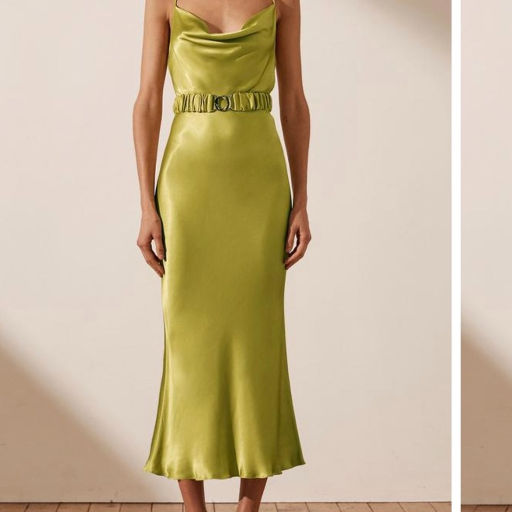 Shona Joy Lime Green Midi Dress
